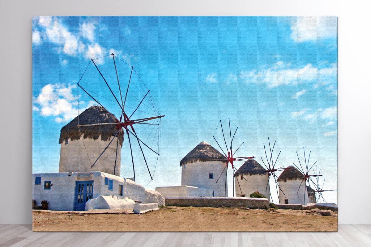 WINDMILLS OF MYKONOS A SHINY DAY