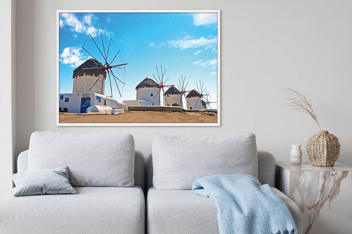 WINDMILLS OF MYKONOS A SHINY DAY