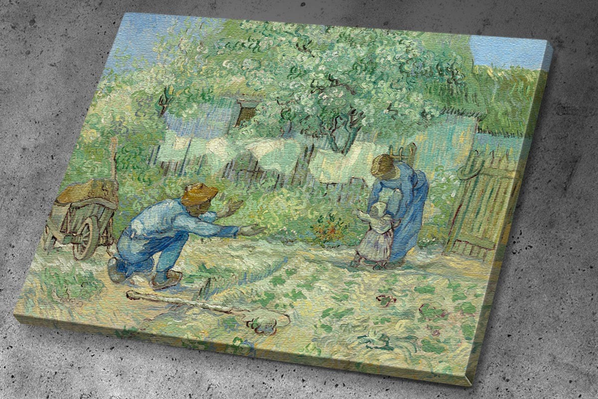 Πίνακας καμβάς FIRST STEPS, AFTER MILLET - VAN GOGH
