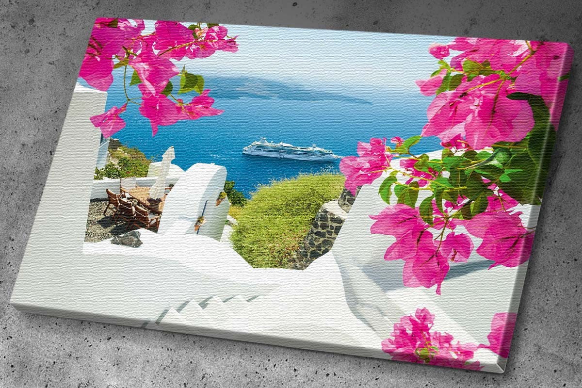 Πίνακας καμβάς ΘΕΑ ΤΗΣ ΘΑΛΑΣΣΑΣ ΑΠΟ ΤΗΝ ΣΑΝΤΟΡΙΝΗ