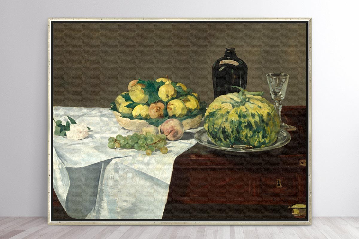 STILL LIFE WITH MELON AND PEACHES - ÉDOUARD MANET