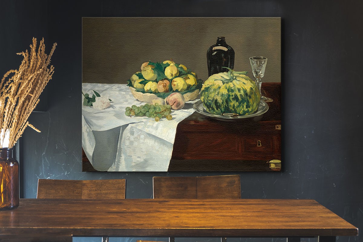 STILL LIFE WITH MELON AND PEACHES - MANET