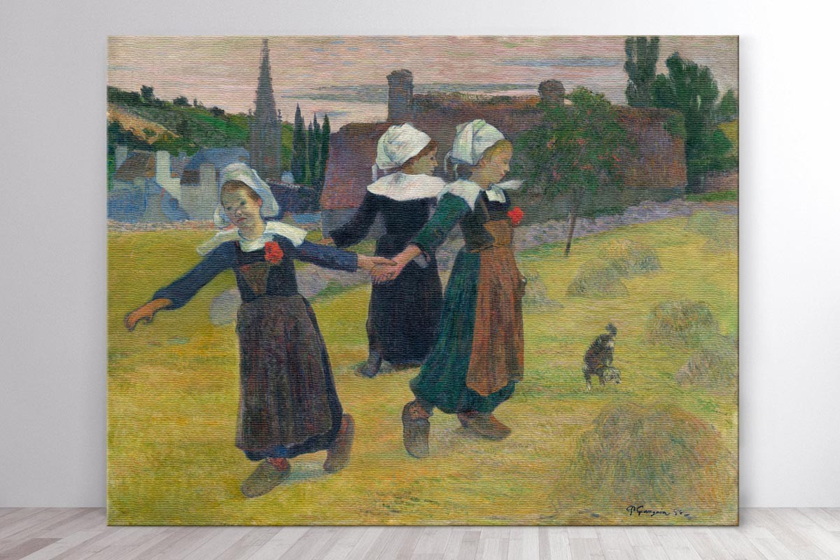 BRETON GIRLS DANCING, PONT-AVEN - GAUGIN