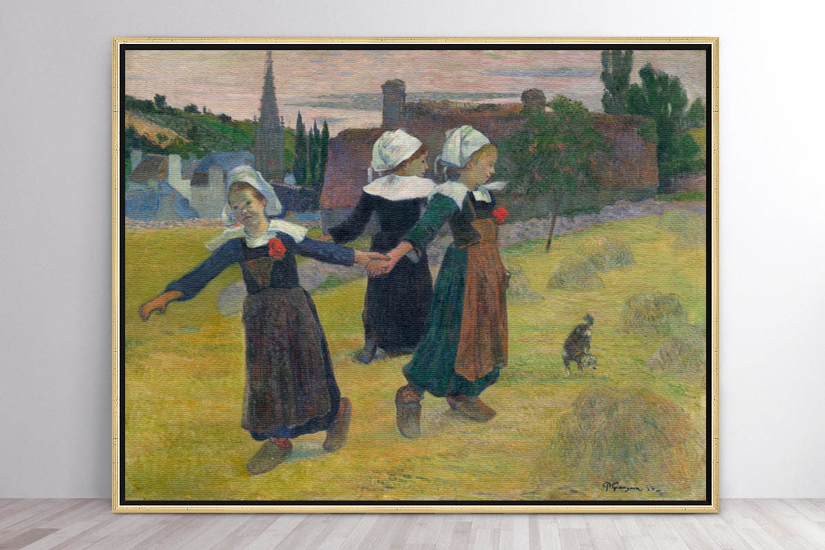 BRETON GIRLS DANCING, PONT-AVEN - GAUGIN