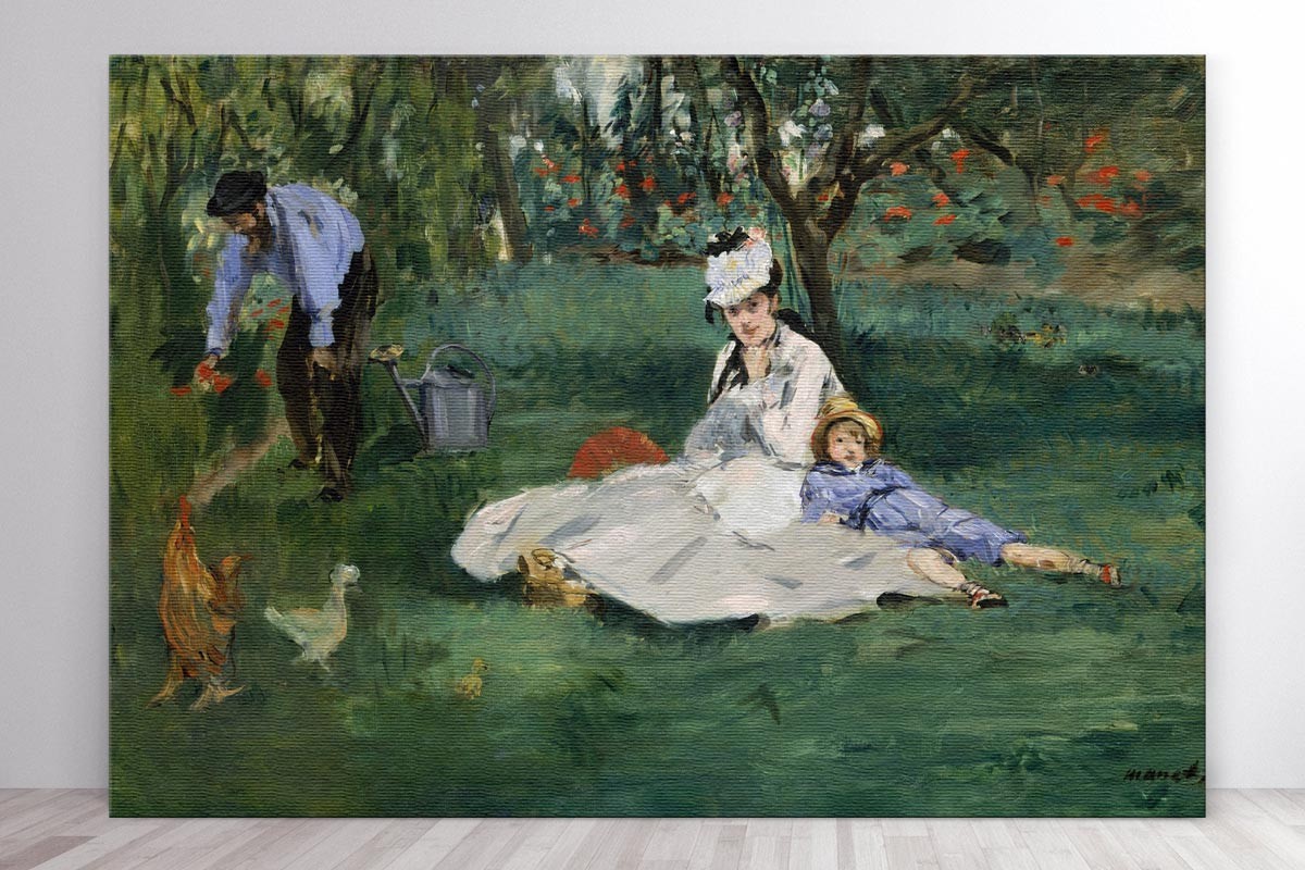 THE MONET FAMILY IN THEIR GARDEN - ÉDOUARD MANET