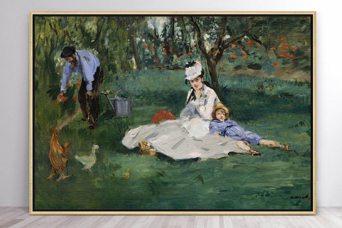 THE MONET FAMILY IN THEIR GARDEN - ÉDOUARD MANET