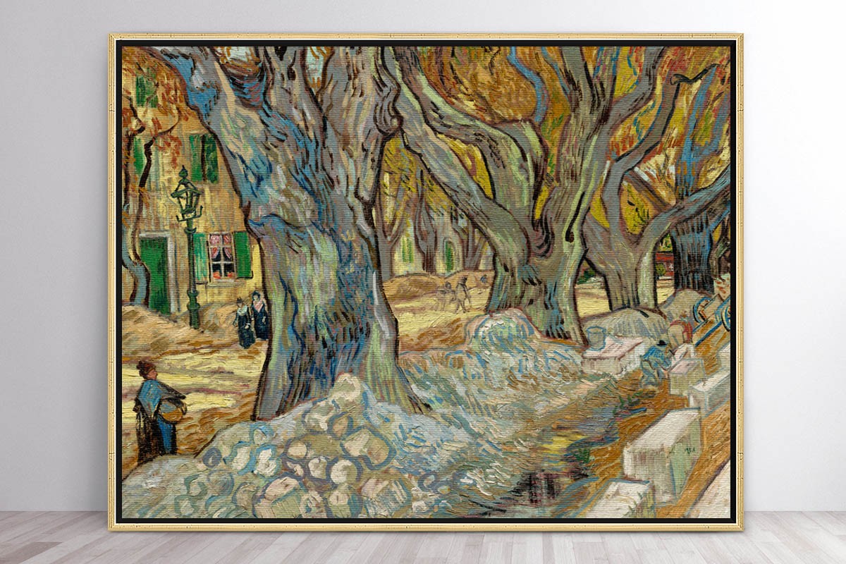 THE LARGE PLANE TREES - VAN GOGH