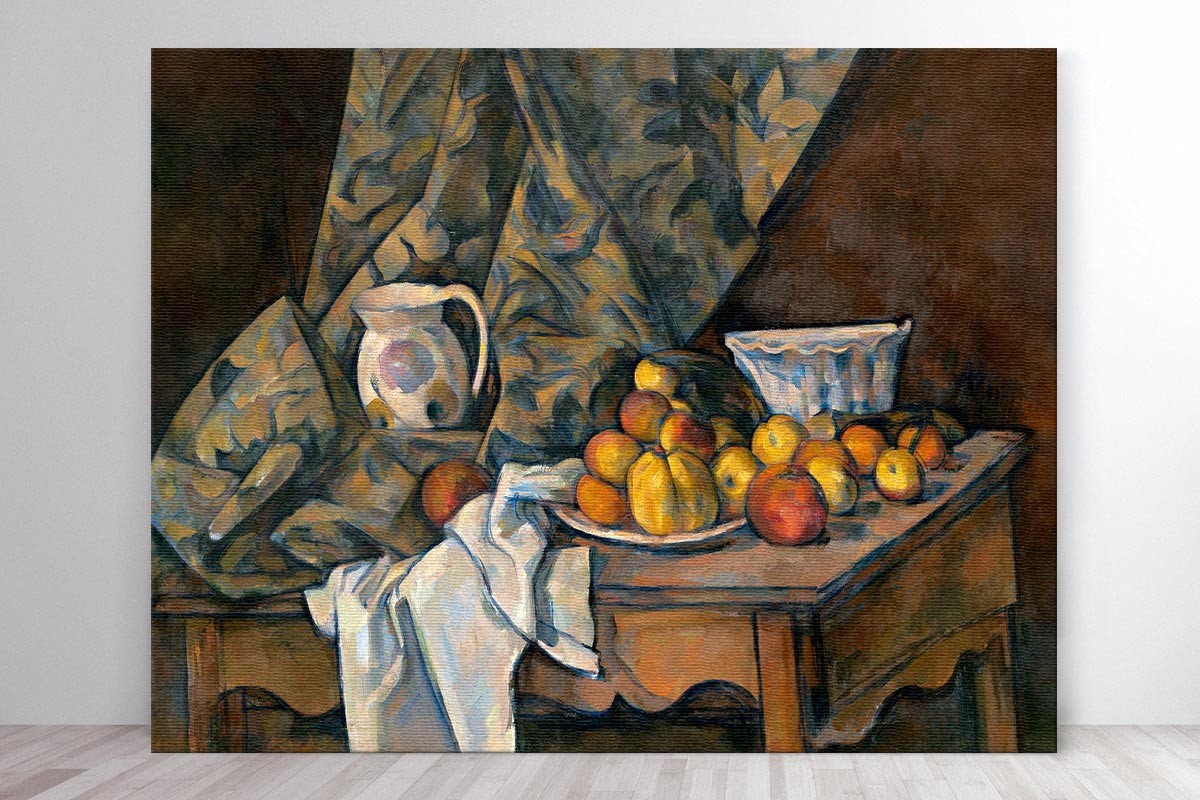STILL LIFE WITH APPLES AND PEACHES - PAUL CEZANNE