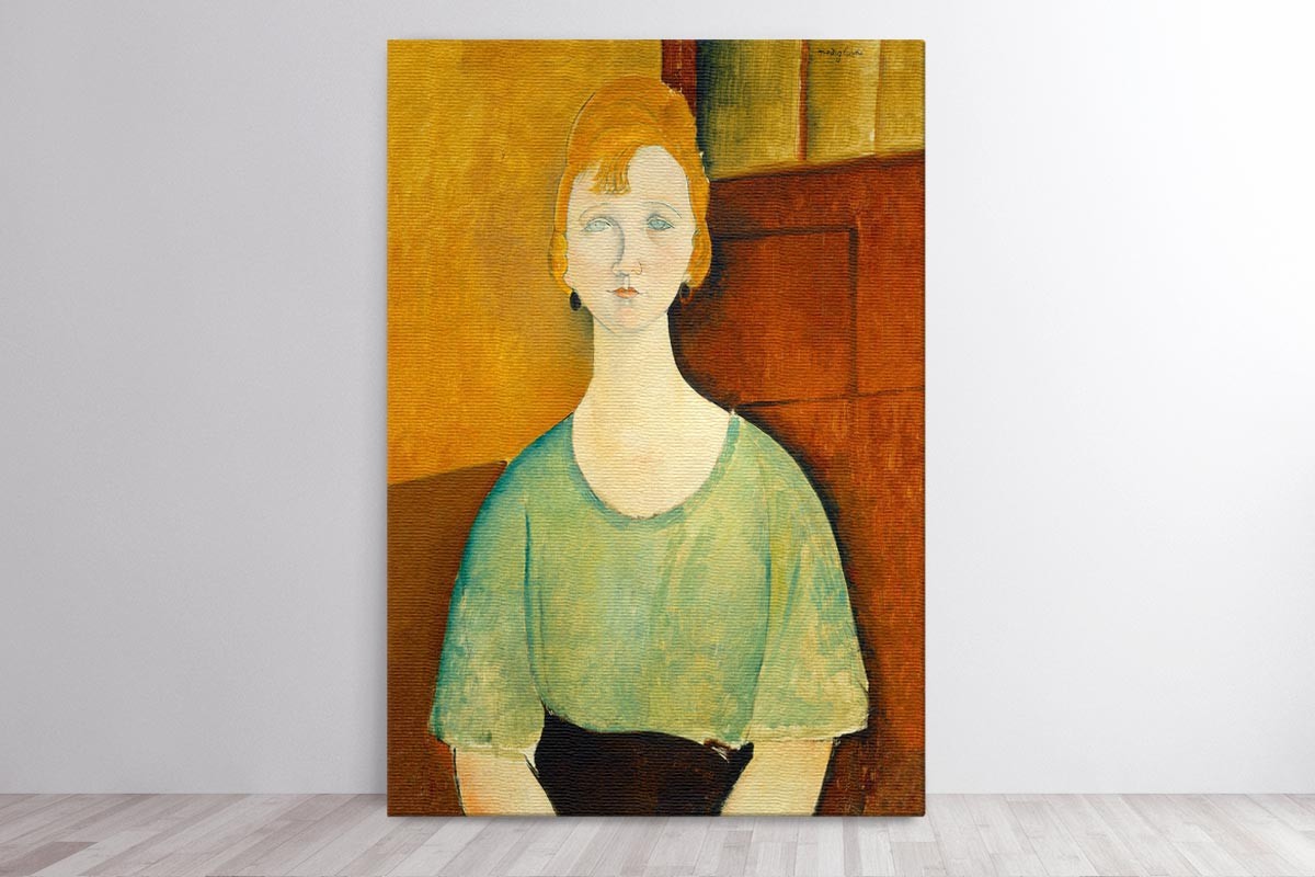 GIRL IN A GREEN BLOUSE - AMEDEO MODIGLIANI