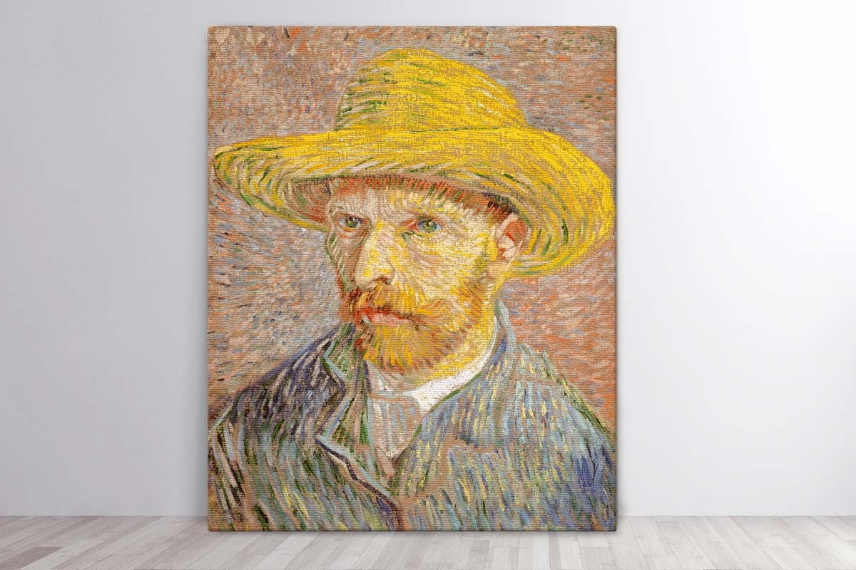 SELF - PORTRAIT WITH A_STRAW HAT - VAN GOGH