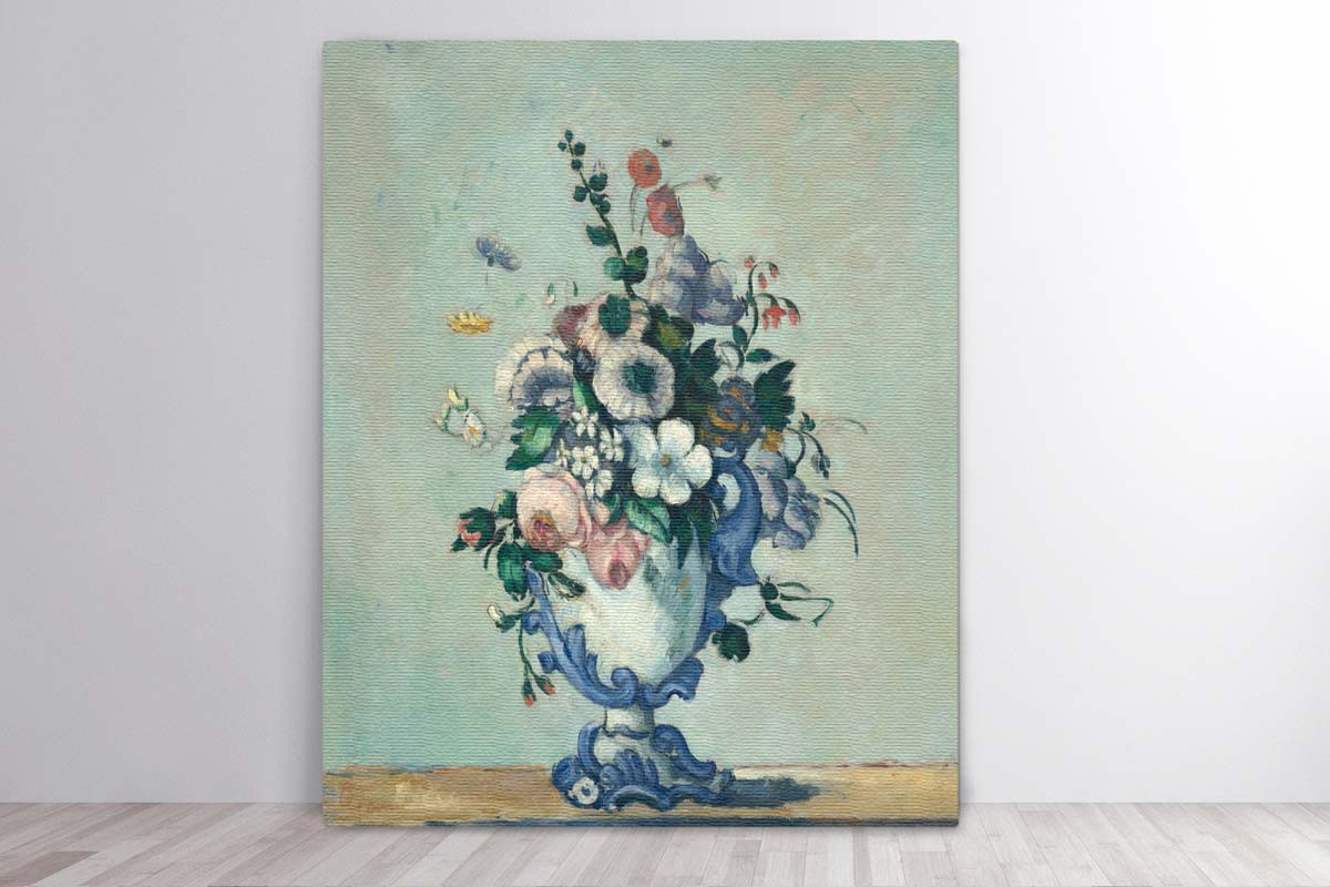 FLOWERS IN A ROCOCO VASE , c. 1876 - PAUL CEZANNE