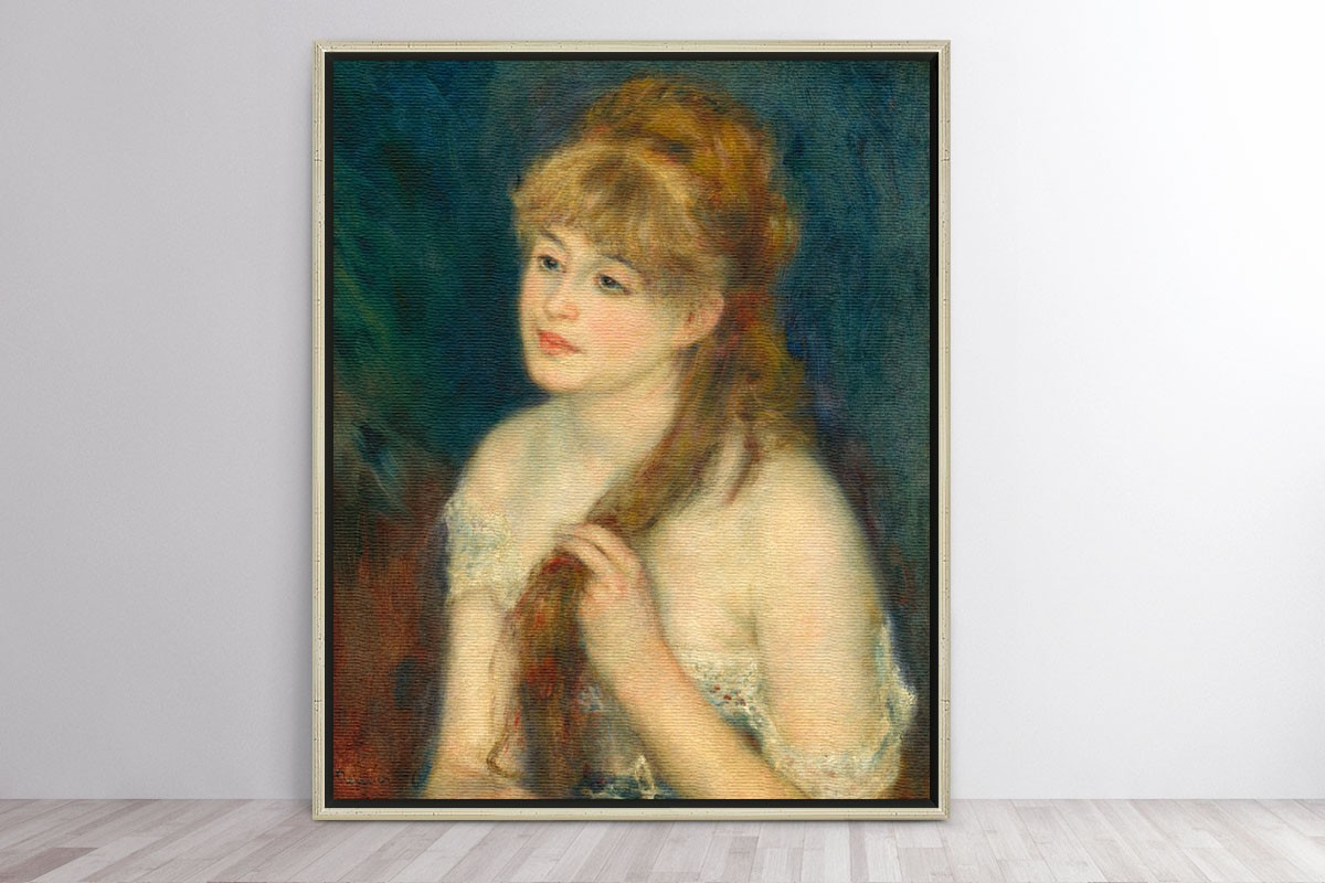 YOUNG WOMAN BRAIDING HER HAIR, 1876 - RENOIR