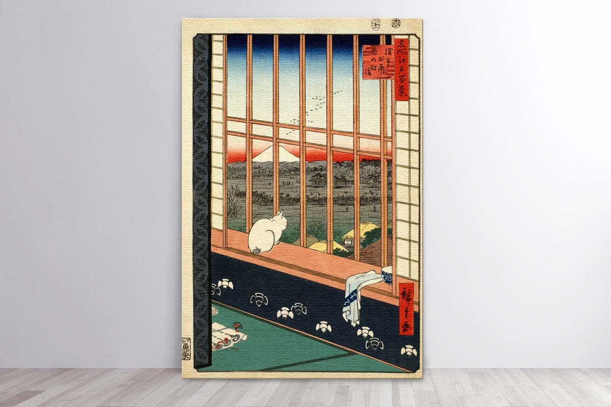 ASAKUSA RICEFIELDS AND TORINOMACHI FESTIVAL - UTAGAWA HIROSHIGE