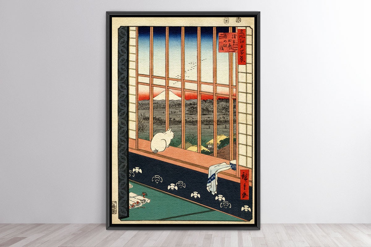 ASAKUSA RICEFIELDS AND TORINOMACHI FESTIVAL - UTAGAWA HIROSHIGE