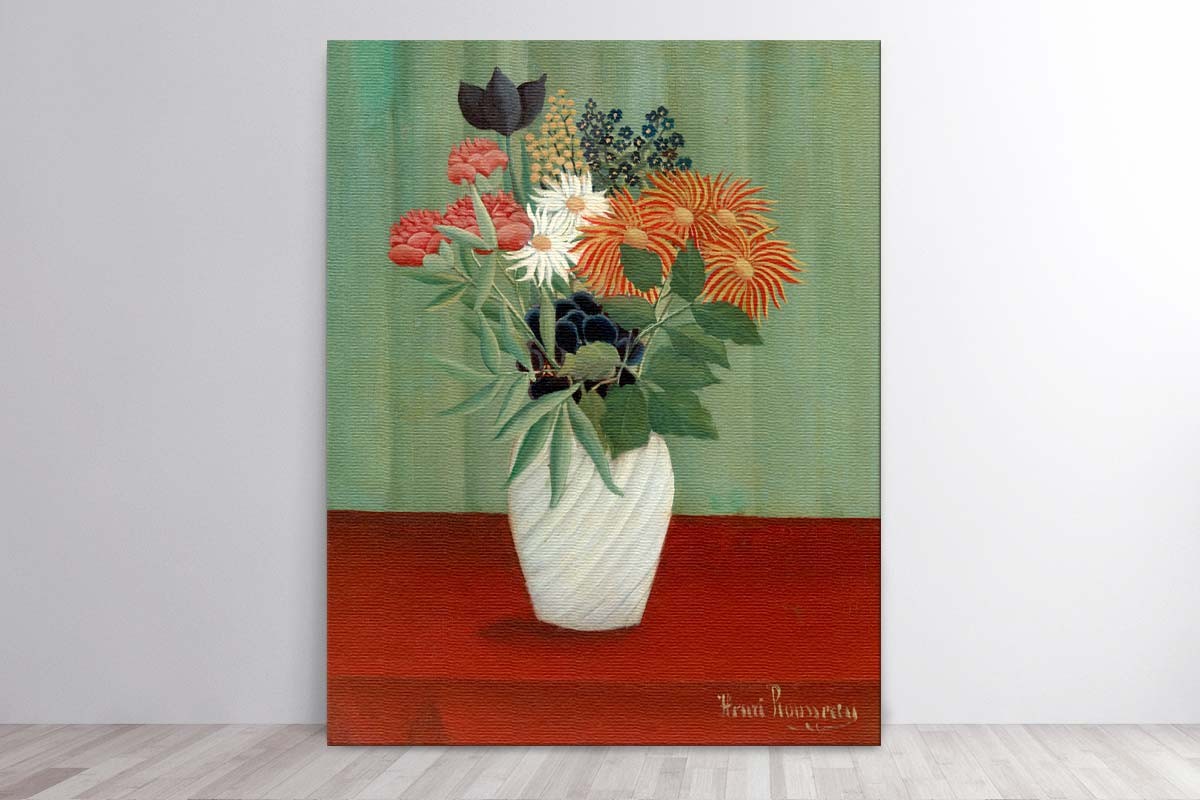 BOUQUET OF FLOWERS WITH CHINA ASTERS AND TOKYOS - HENRI ROUSSEAU