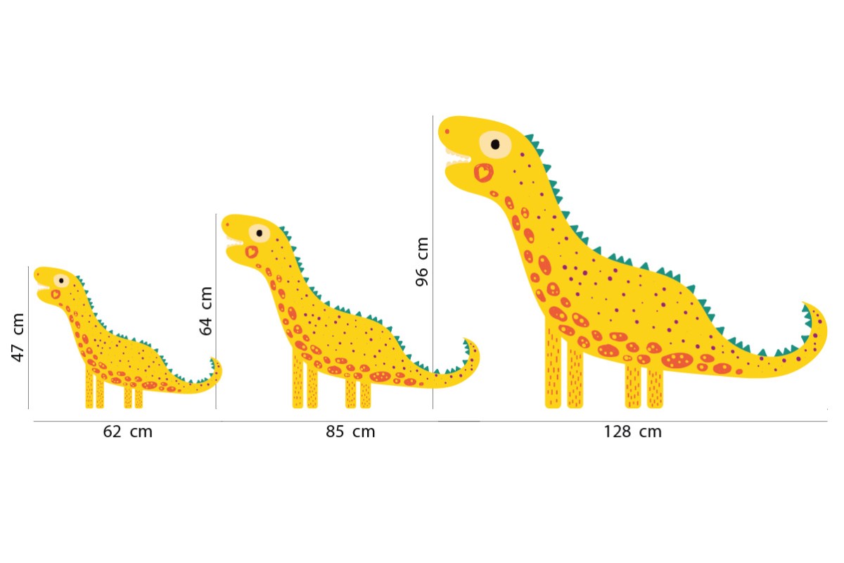 Αυτοκόλλητο τοίχου ΚΙΤΡΙΝΟΣ ΔΕΙΝΟΣΑΥΡΟΣ