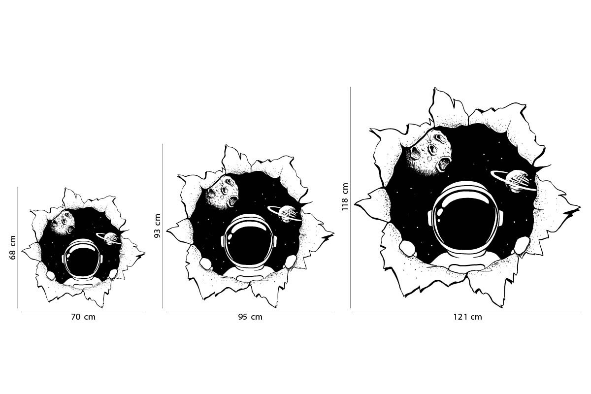 Αυτοκόλλητο τοίχου ΑΣΤΡΟΝΑΥΤΗΣ ΣΤΟΝ ΤΟΙΧΟ