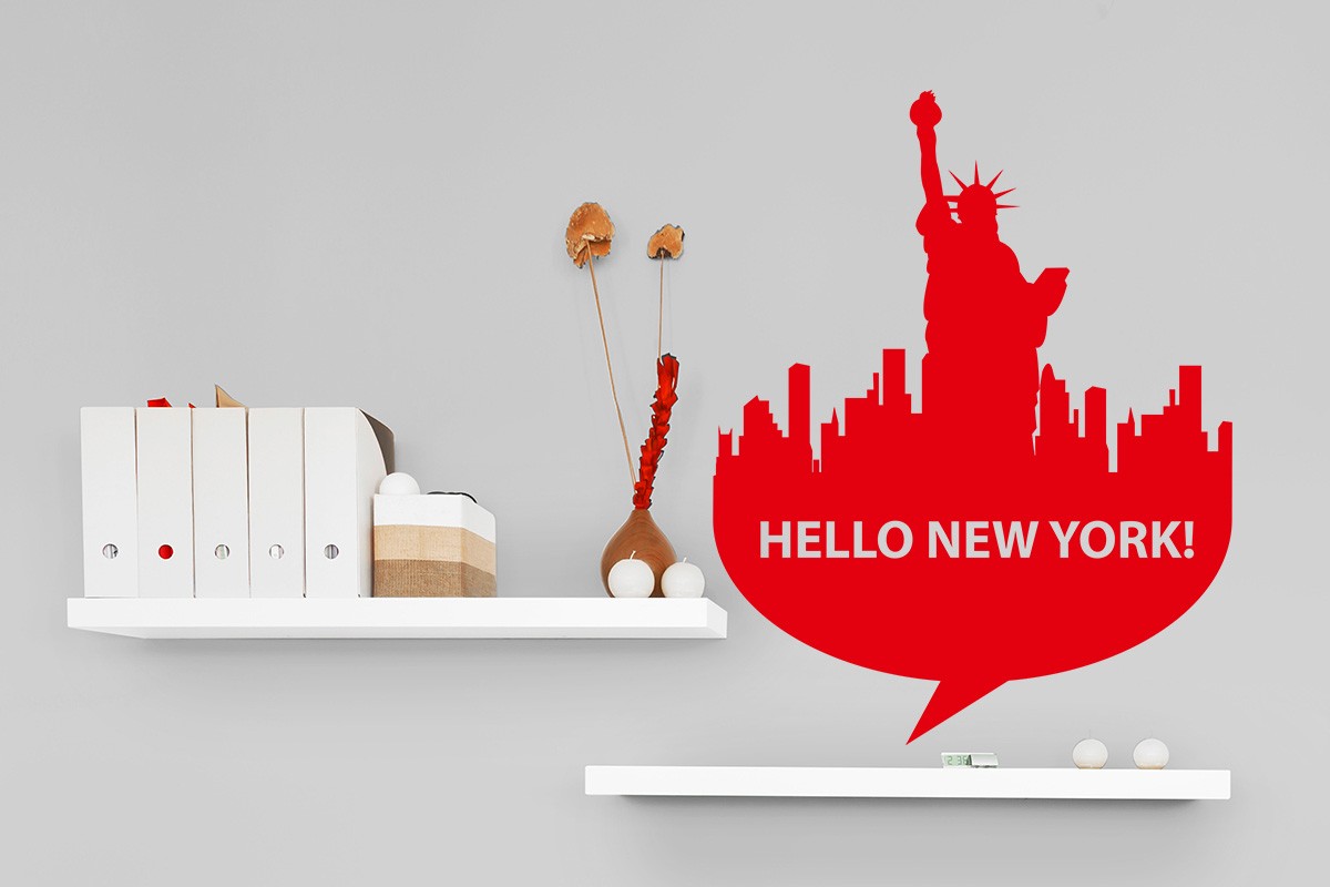 Αυτοκόλλητο τοίχου HELLO NEW YORK