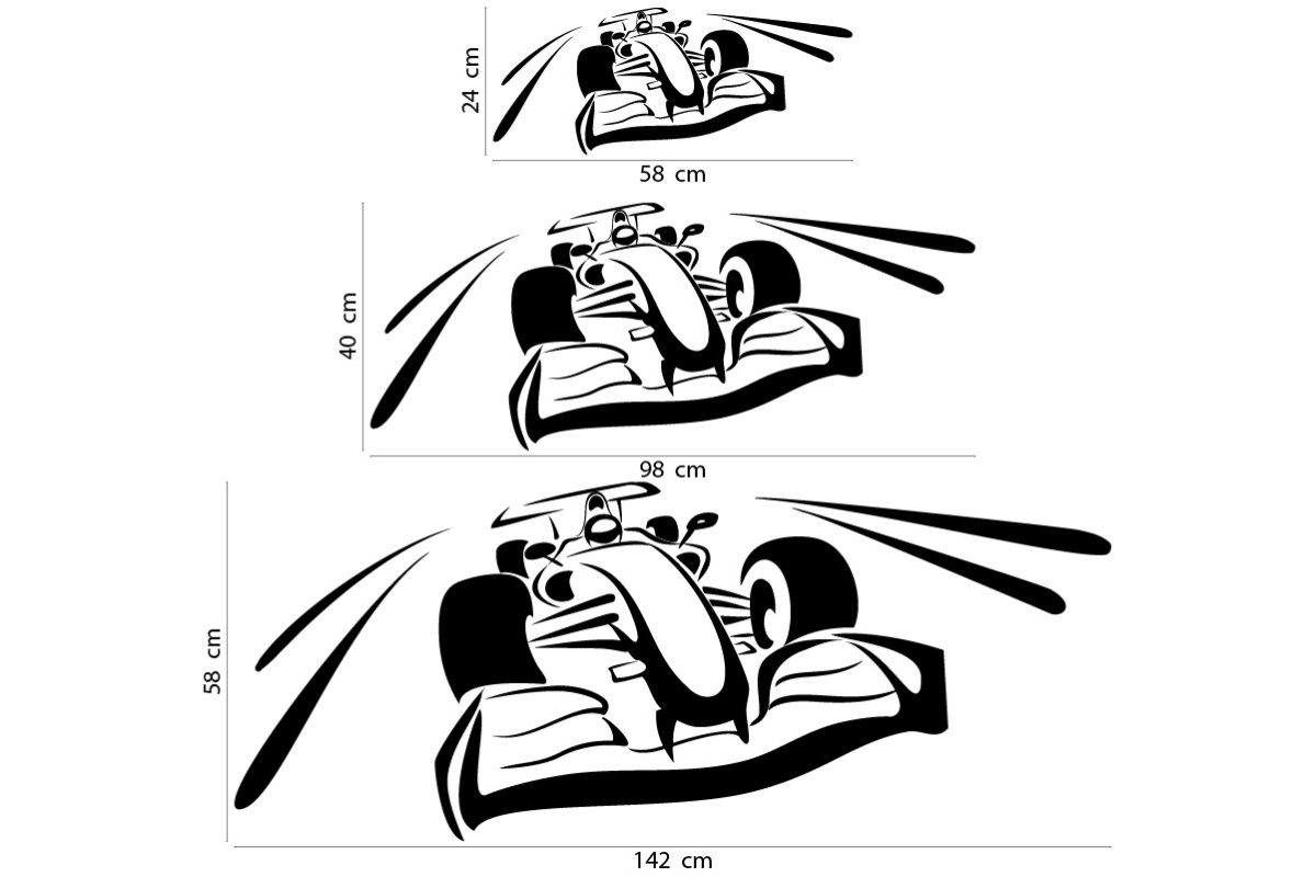 Αυτοκόλλητο τοίχου ΑΓΩΝΙΣΤΙΚΟ ΑΥΤΟΚΙΝΗΤΟ - FORMULA 1