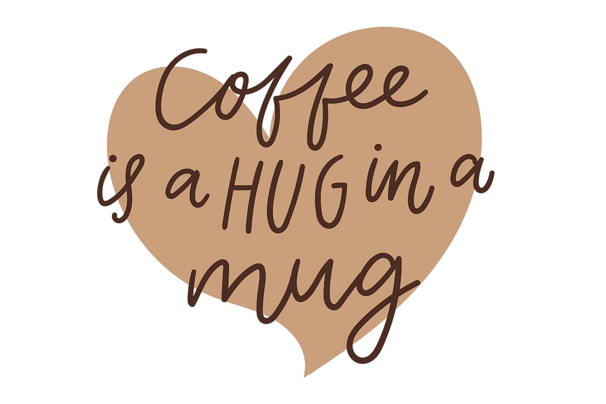 Wall sticker COFFEE IS A HUG IN A MUG