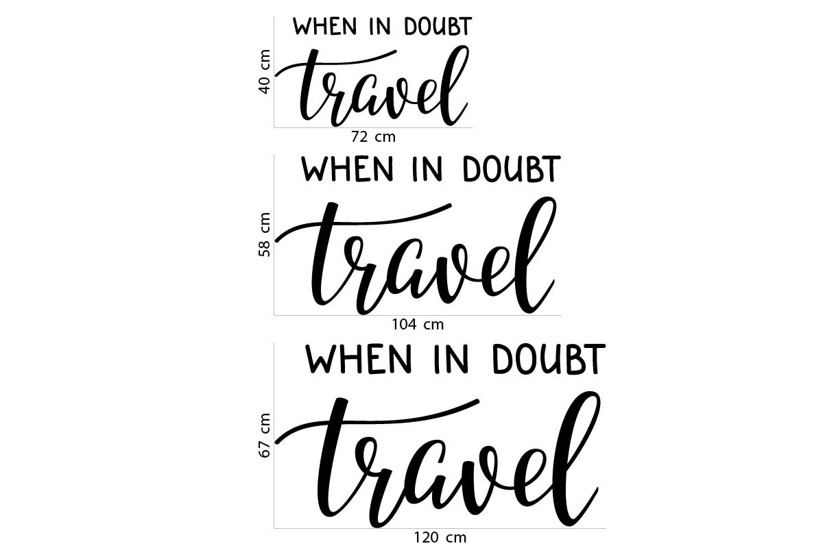 WHEN IN DOUBT TRAVEL