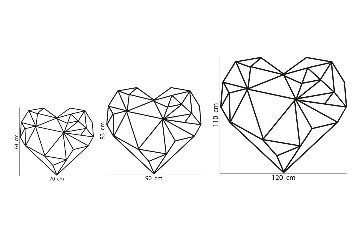 Αυτοκόλλητο τοίχου ΓΕΩΜΕΤΡΙΚΗ ΚΑΡΔΙΑ