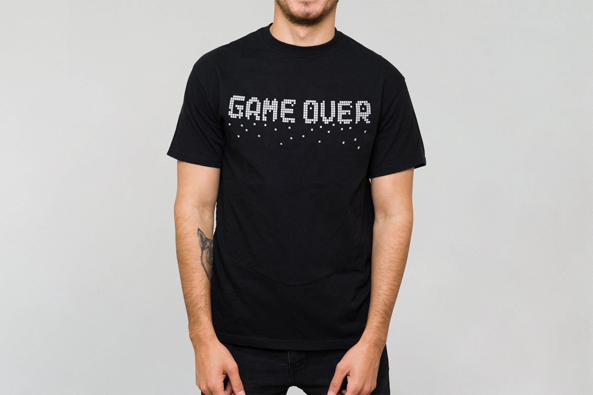 GAME OVER IN WHITE