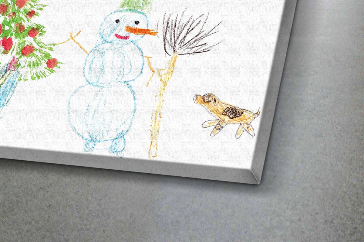 Πίνακας καμβάς ΧΡΙΣΤΟΥΓΕΝΝΙΑΤΙΚΗ ΠΑΙΔΙΚΗ ΖΩΓΡΑΦΙΑ