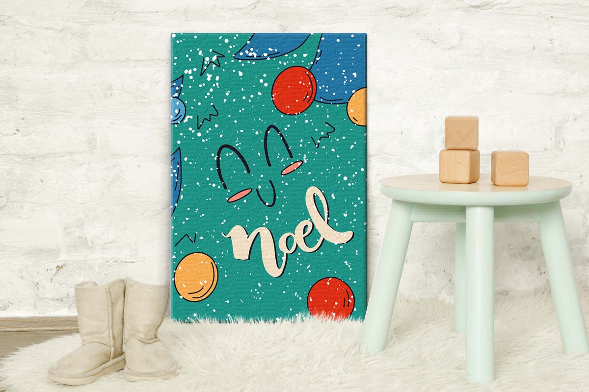 Πίνακας καμβάς ΧΑΡΟΥΜΕΝΑ ΧΡΙΣΤΟΥΓΕΝΝΑ