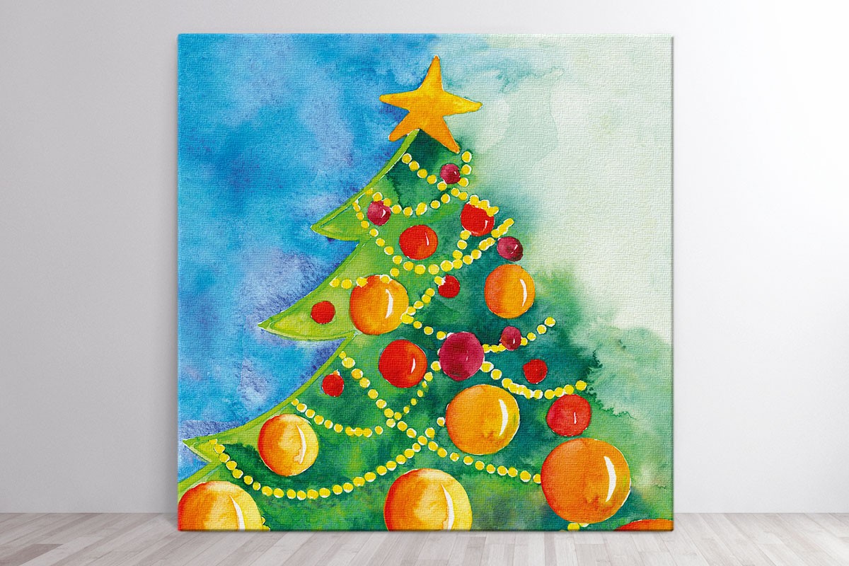 Πίνακας καμβάς ΧΡΙΣΤΟΥΓΕΝΝΙΑΤΙΚΟ ΔΕΝΤΡΟ