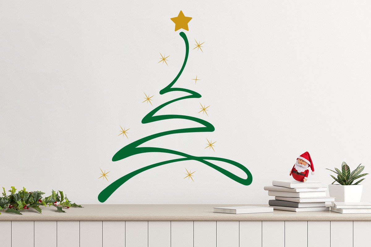 Αυτοκόλλητο MINIMAL ΧΡΙΣΤΟΥΓΕΝΝΙΑΤΙΚΟ ΔΕΝΤΡΟ