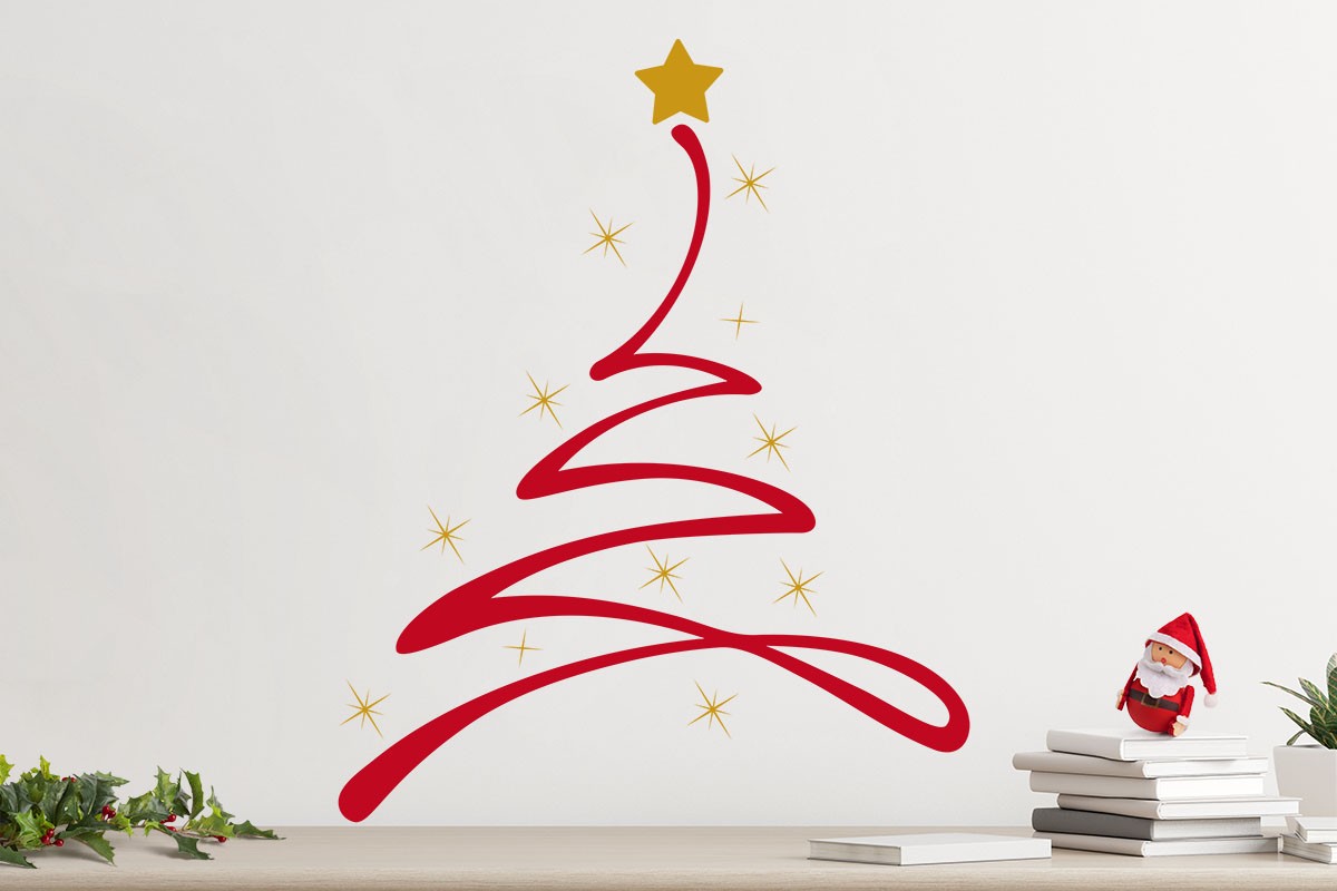 Αυτοκόλλητο MINIMAL ΧΡΙΣΤΟΥΓΕΝΝΙΑΤΙΚΟ ΔΕΝΤΡΟ