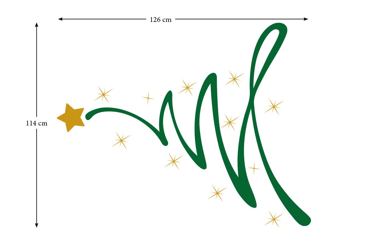 Αυτοκόλλητο MINIMAL ΧΡΙΣΤΟΥΓΕΝΝΙΑΤΙΚΟ ΔΕΝΤΡΟ