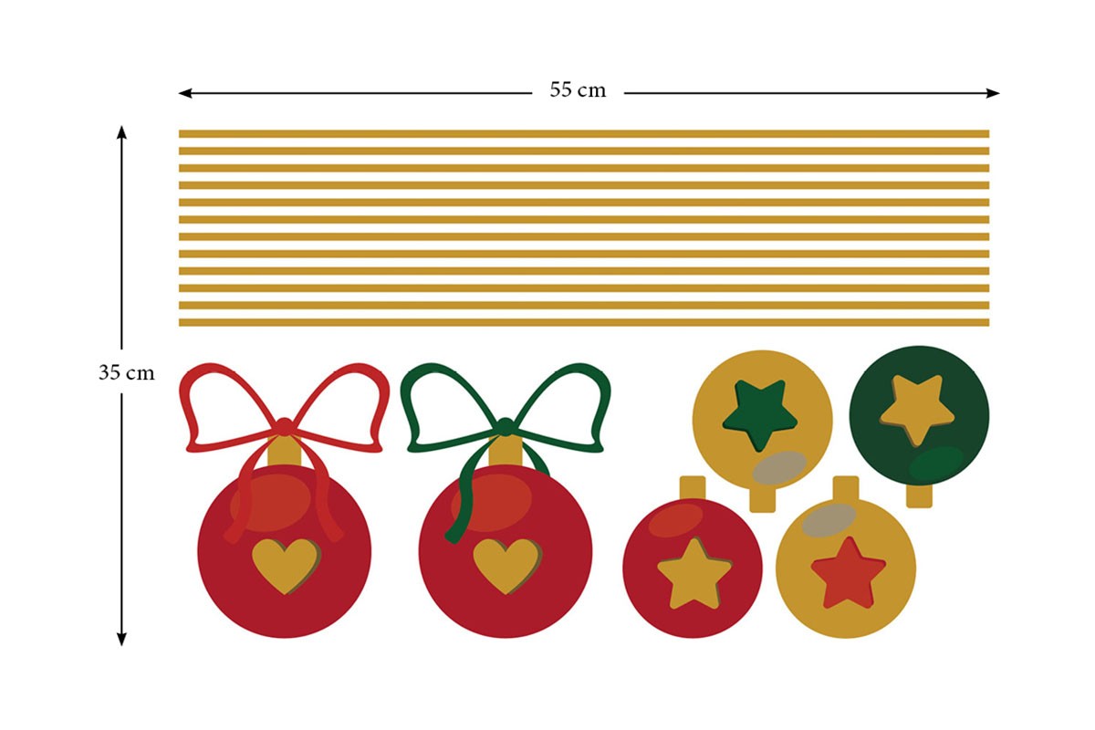 Αυτοκόλλητο ΧΡΙΣΤΟΥΓΕΝΝΙΑΤΙΚΕΣ ΜΠΑΛΕΣ