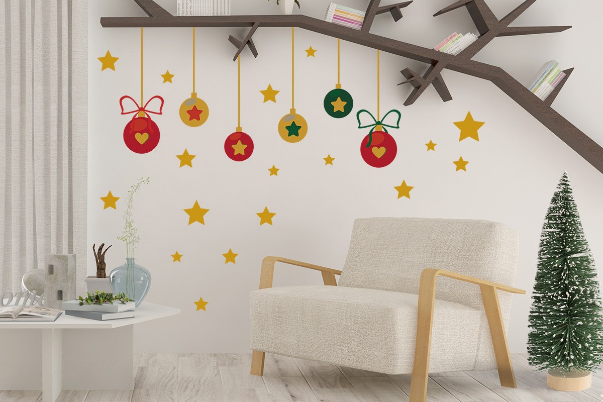 Αυτοκόλλητο ΧΡΙΣΤΟΥΓΕΝΝΙΑΤΙΚΕΣ ΜΠΑΛΕΣ