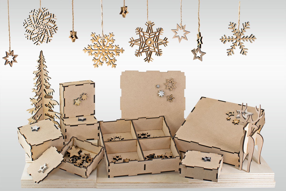 Ξύλινο Χριστουγεννιάτικο κουτί CHRISTMAS BOXES