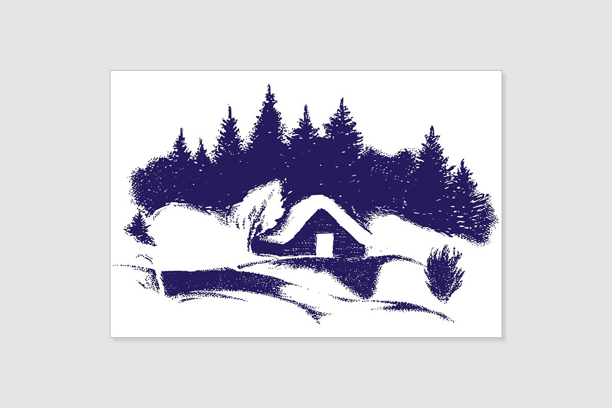 Ξύλινο πόστερ ΧΙΟΝΙΣΜΕΝΟ ΤΟΠΙΟ