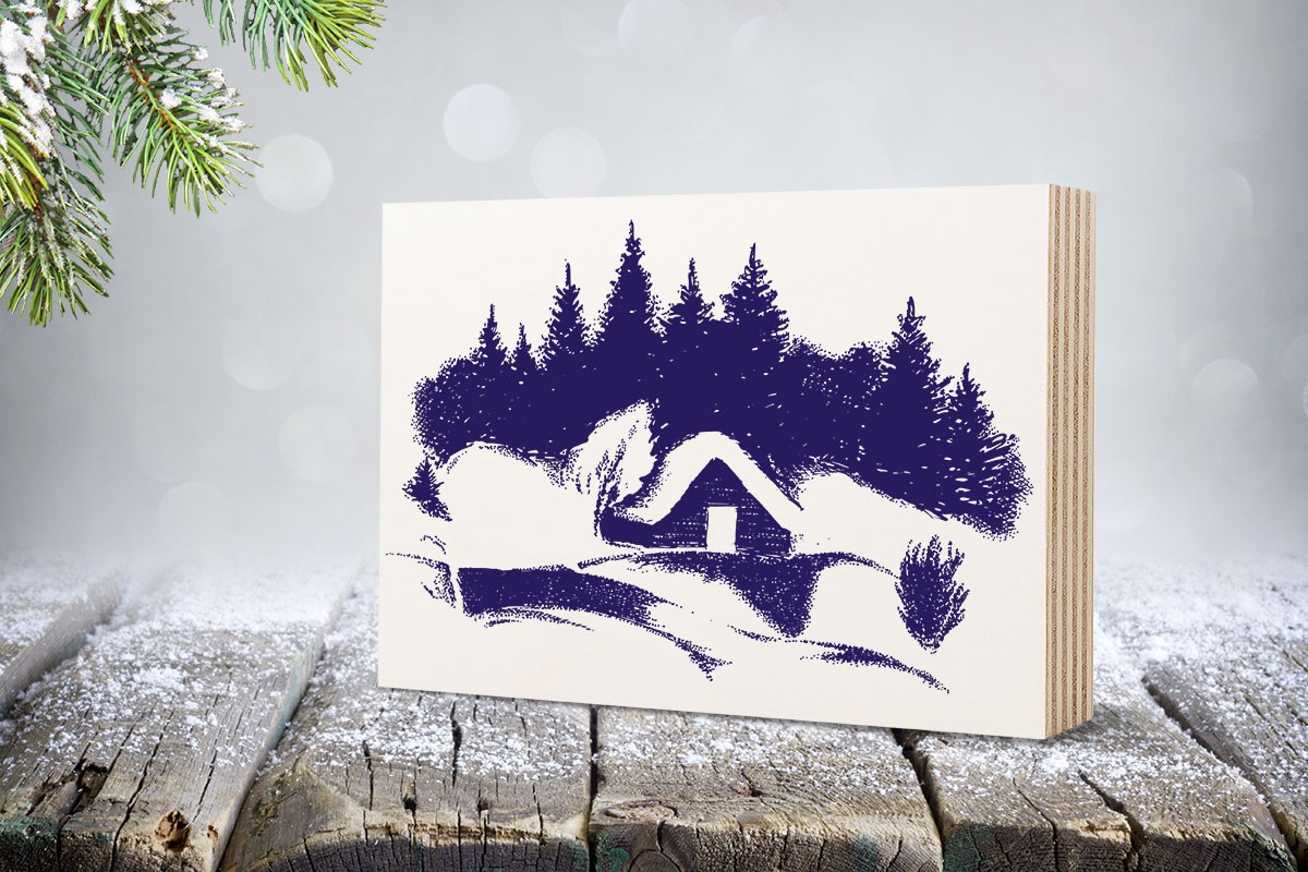 Ξύλινο πόστερ ΧΙΟΝΙΣΜΕΝΟ ΤΟΠΙΟ