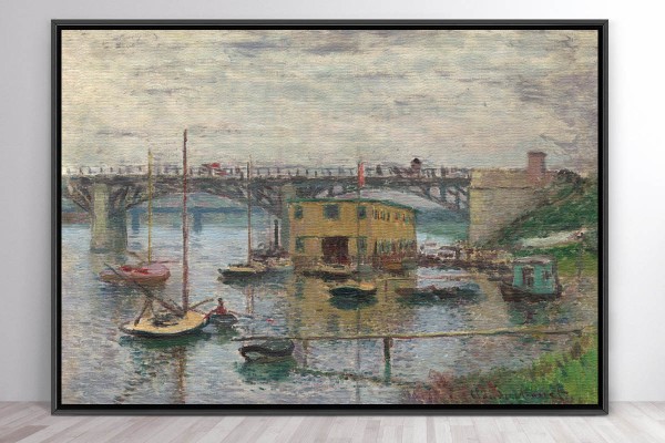 BRIDGE AT ARGENTEUIL ON A GRAY DAY - CLAUDE MONET