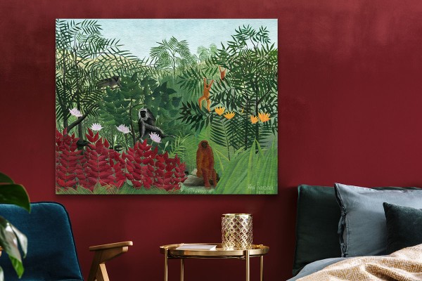 TROPICAL FOREST WITH MONKEYS - ROUSSEAU