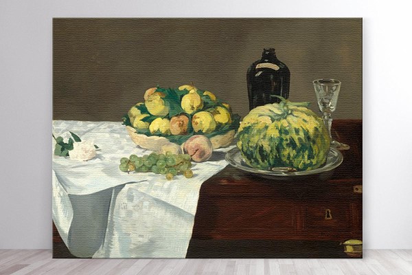 STILL LIFE WITH MELON AND PEACHES - MANET