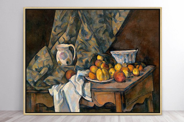 STILL LIFE WITH APPLES AND PEACHES - PAUL CEZANNE