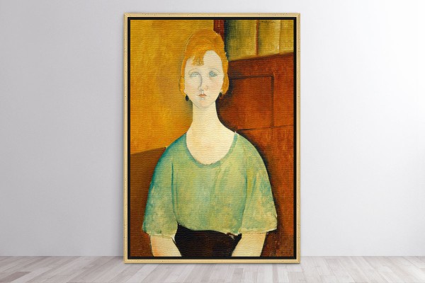 GIRL IN A GREEN BLOUSE - AMEDEO MODIGLIANI