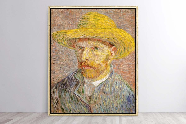 SELF - PORTRAIT WITH A STRAW HAT - VAN GOGH