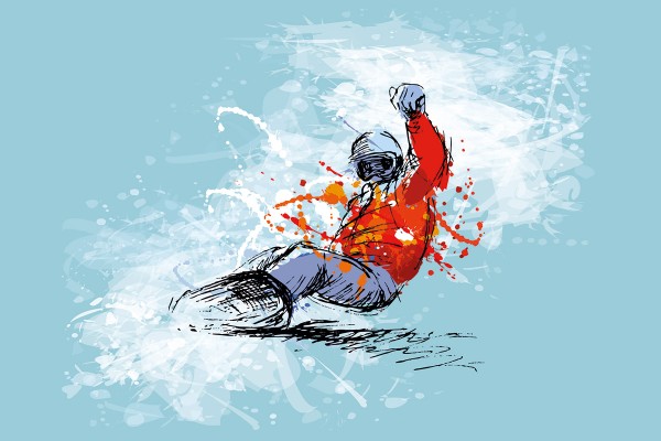 ΠΟΛΥΧΡΩΜΟΣ SNOWBOARDER