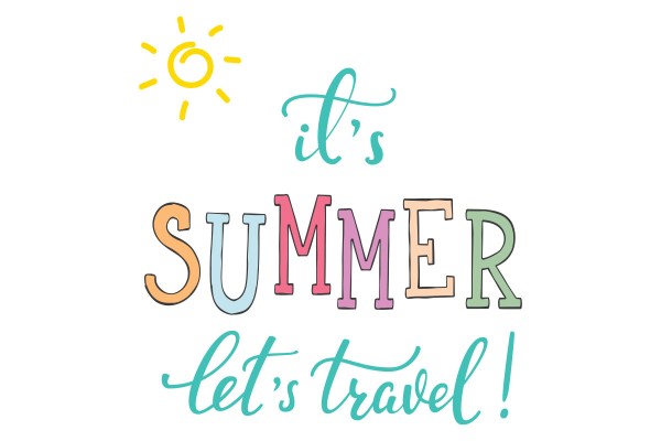 Αυτοκόλλητο τοίχου IT'S SUMMER LET'S TRAVEL