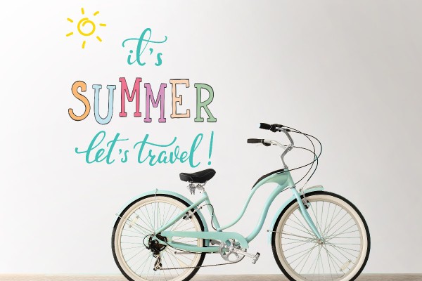 Αυτοκόλλητο τοίχου IT'S SUMMER LET'S TRAVEL