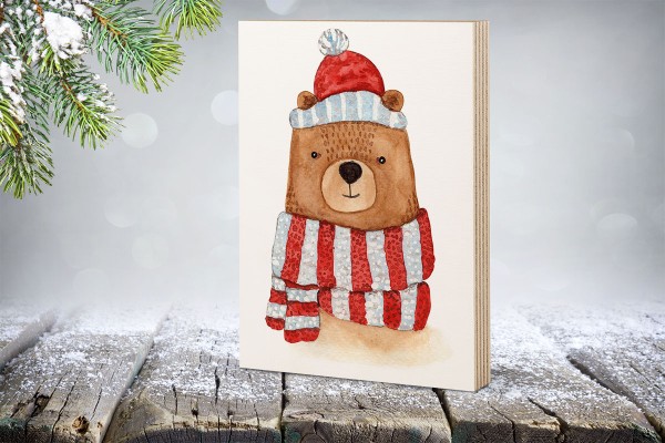 ΑΡΚΟΥΔΑΚΙ ΜΕ ΚΟΚΚΙΝΟ ΣΚΟΥΦΟ & ΚΑΣΚΟΛ